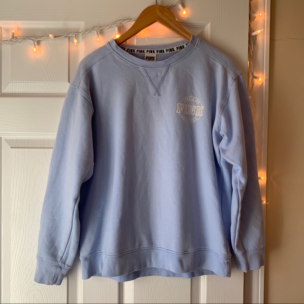 Light blue VS PINK crewneck sweatshirt